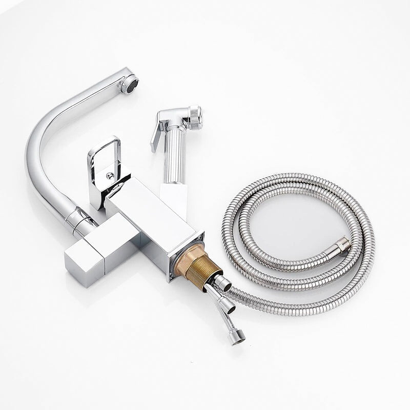 Robinet mitigeur Cuisine Pro avec douchette séparée et bec chromé