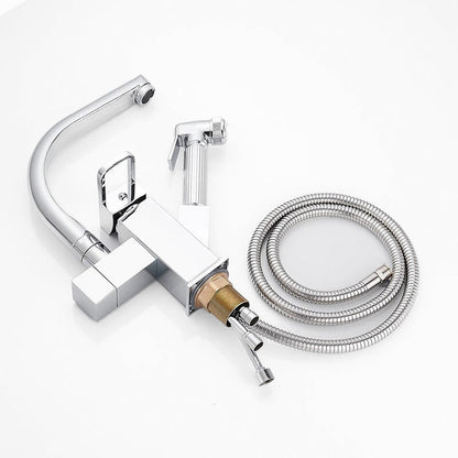 Robinet mitigeur Cuisine Pro avec douchette séparée et bec chromé