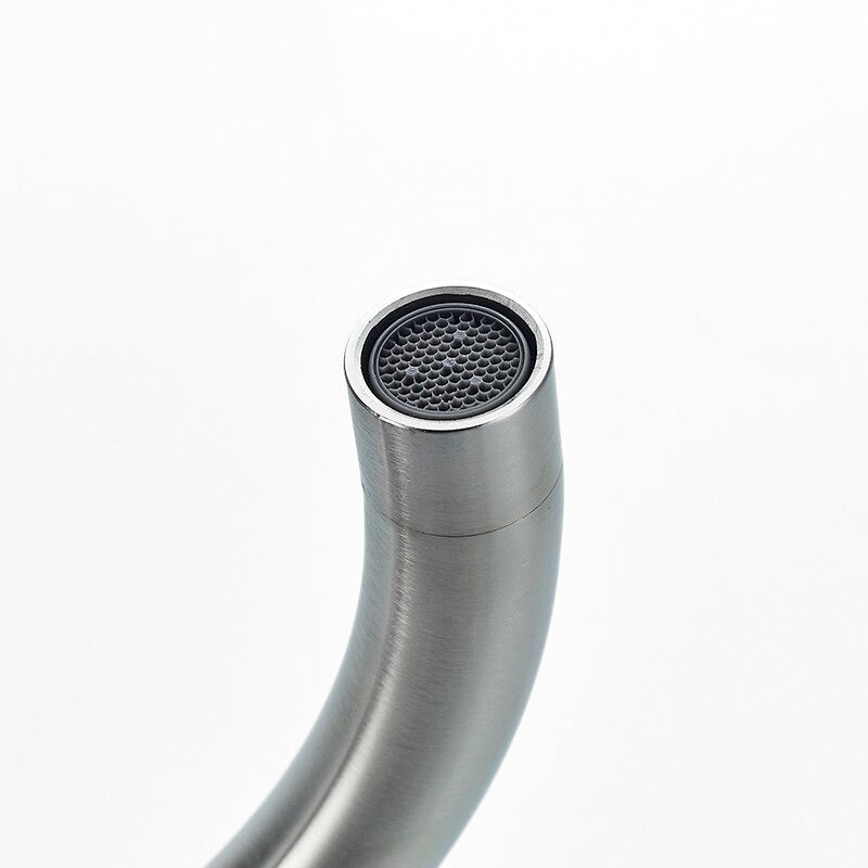 Robinet mitigeur cuisine col de cygne en acier — Edition Signature