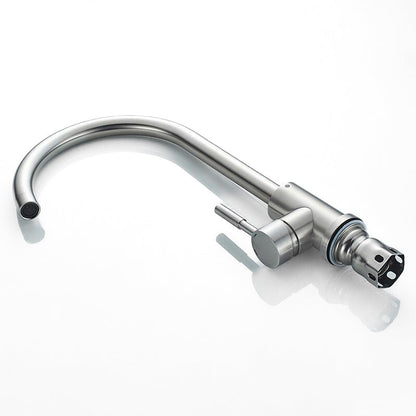 Robinet mitigeur cuisine col de cygne en acier — Edition Signature