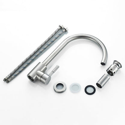 Robinet mitigeur cuisine col de cygne en acier — Edition Signature