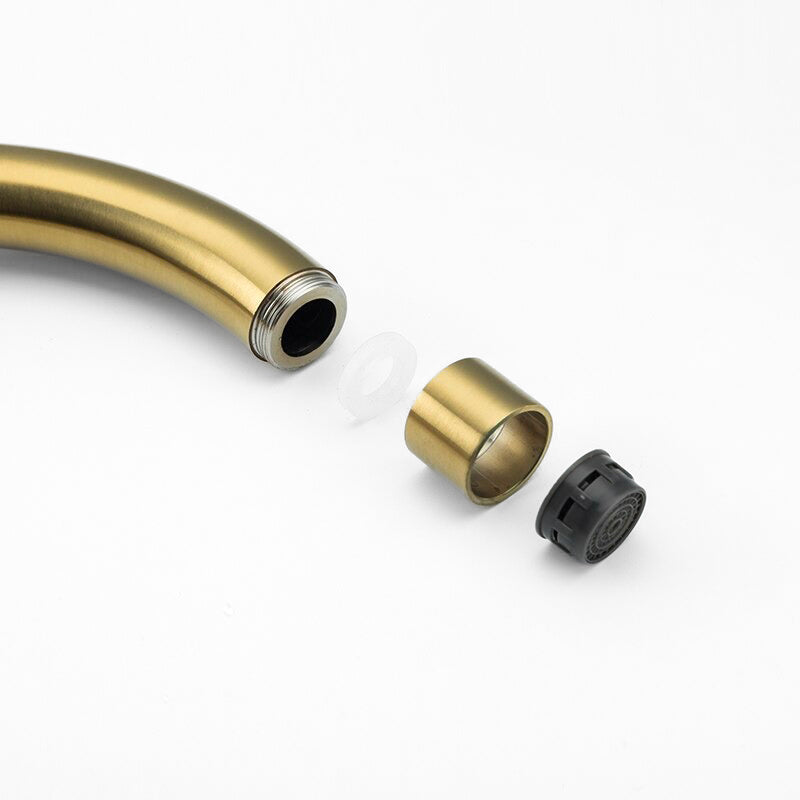 Robinet Mitigeur Cuisine Col de Cygne Rectangulaire Doré – Édition Pro