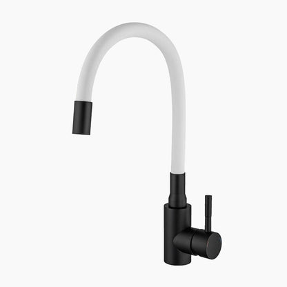 AquaLux Mitigeur de Cuisine Col de Cygne Flexible Noir