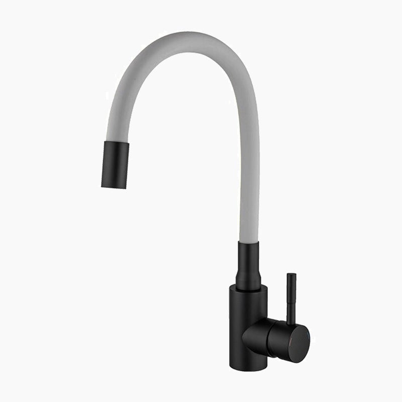 AquaLux Mitigeur de Cuisine Col de Cygne Flexible Noir
