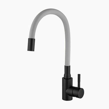 AquaLux Mitigeur de Cuisine Col de Cygne Flexible Noir