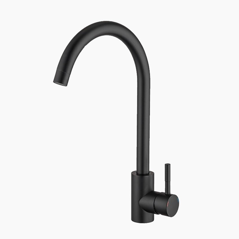 robinet-mitigeur-cuisine-col-de-cygne-noir