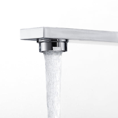 Robinet mitigeur cuisine géométrique chromé — Premium