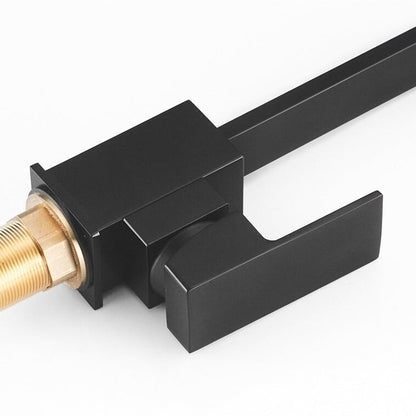 Robinet mitigeur noir — design géométrique pour cuisine