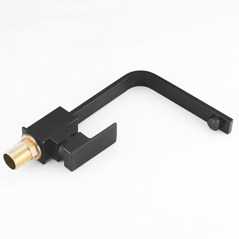 Robinet mitigeur noir — design géométrique pour cuisine