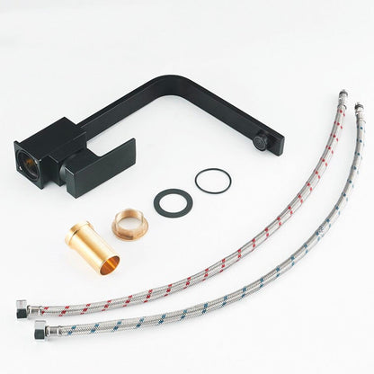 Robinet mitigeur noir — design géométrique pour cuisine