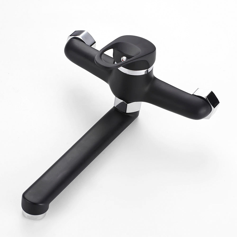 AquaNova Robinet Mitigeur Mural – Cuisine, Bec Noir