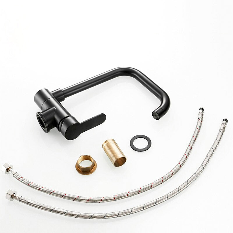 Robinet mitigeur cuisine rabattable noir, col de cygne – Édition Premium