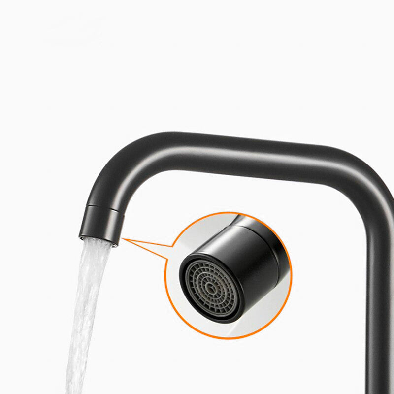 Robinet mitigeur cuisine rabattable noir, col de cygne – Édition Premium