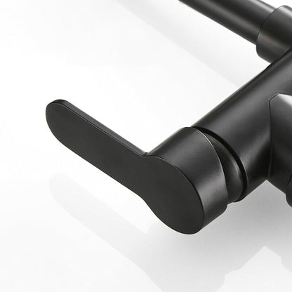 Robinet mitigeur cuisine rabattable noir, col de cygne – Édition Premium