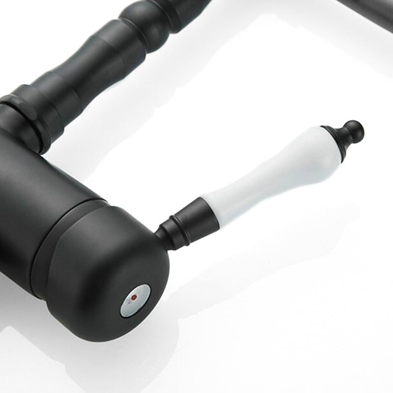 Robinet mitigeur cuisine rétro noir — Édition Signature