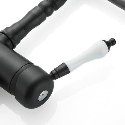 Robinet mitigeur cuisine rétro noir — Édition Signature