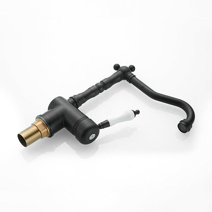 Robinet mitigeur cuisine rétro noir — Édition Signature