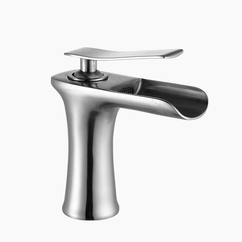 robinet-mitigeur-lavabo-cascade-acier-brosse-romeo