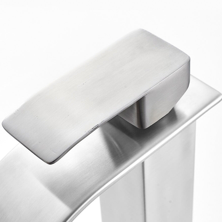 CascadePro Robinet Mitigeur Lavabo - Acier Brossé