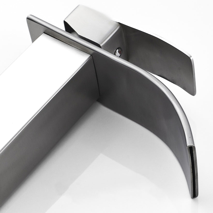 CascadePro Robinet Mitigeur Lavabo - Acier Brossé