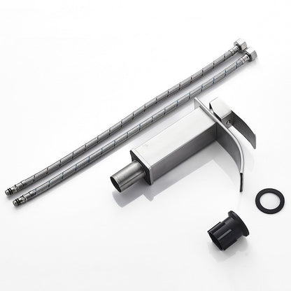 CascadePro Robinet Mitigeur Lavabo - Acier Brossé