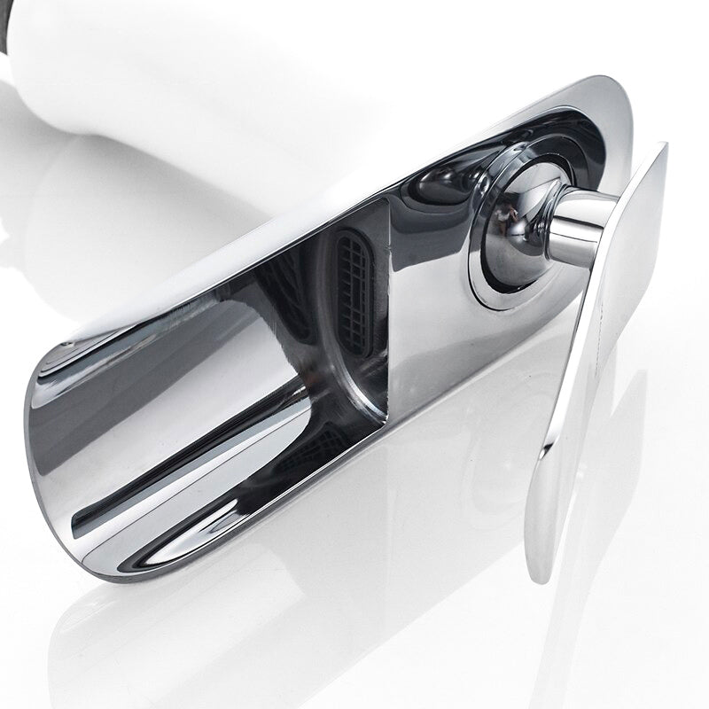 Robinet Mitigeur Lavabo Cascade Blanc – Édition Marque