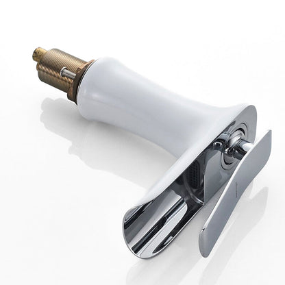 Robinet Mitigeur Lavabo Cascade Blanc – Édition Marque