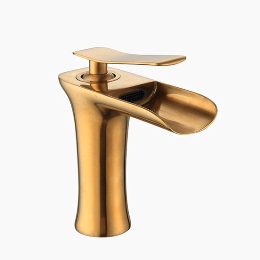 robinet-mitigeur-lavabo-cascade-dore-romeo