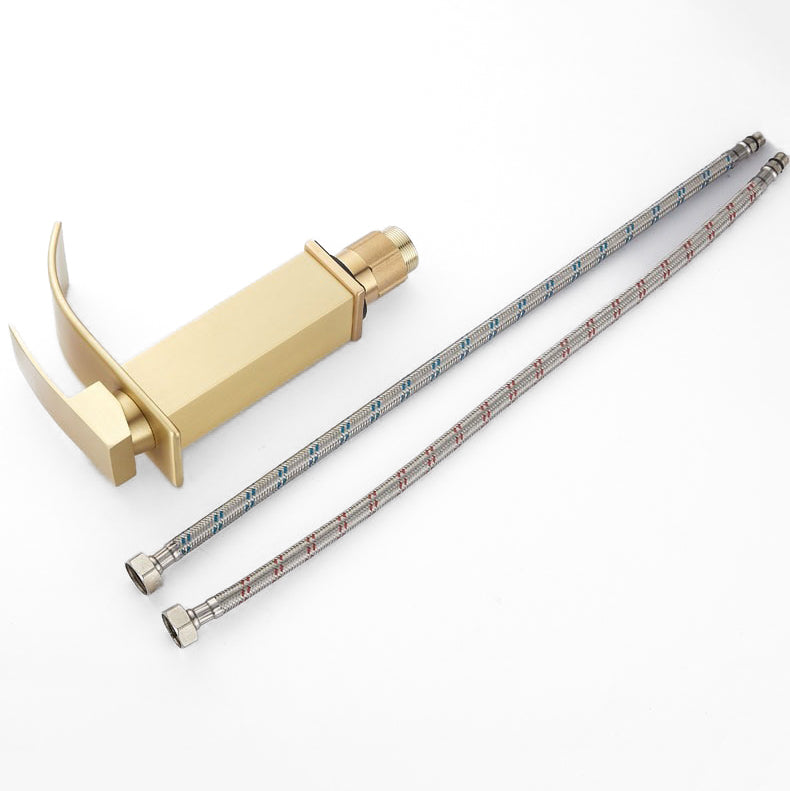 Mitigeur Lavabo Cascade Doré – Collection Prestige