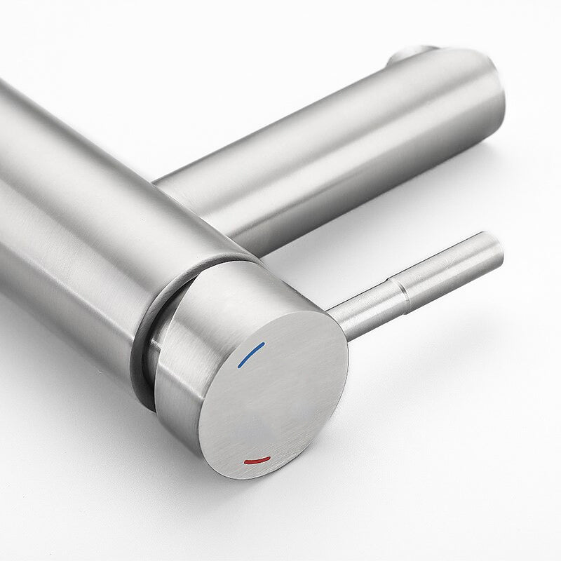 Robinet Mitigeur Vasque Haut – Acier Brossé ProLine