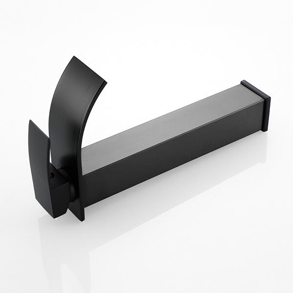 AquaLux Robinet Mitigeur Vasque Haut Cascade Noir