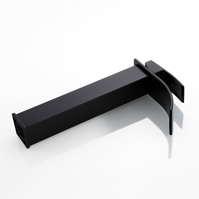 AquaLux Robinet Mitigeur Vasque Haut Cascade Noir