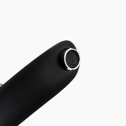 Robinet mitigeur vasque haut noir — édition premium