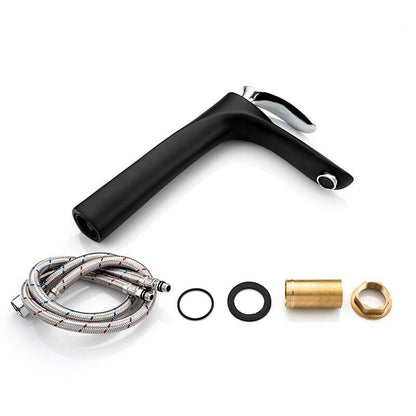 Robinet mitigeur vasque haut noir — édition premium