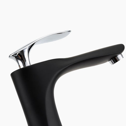 Robinet mitigeur vasque haut noir — édition premium