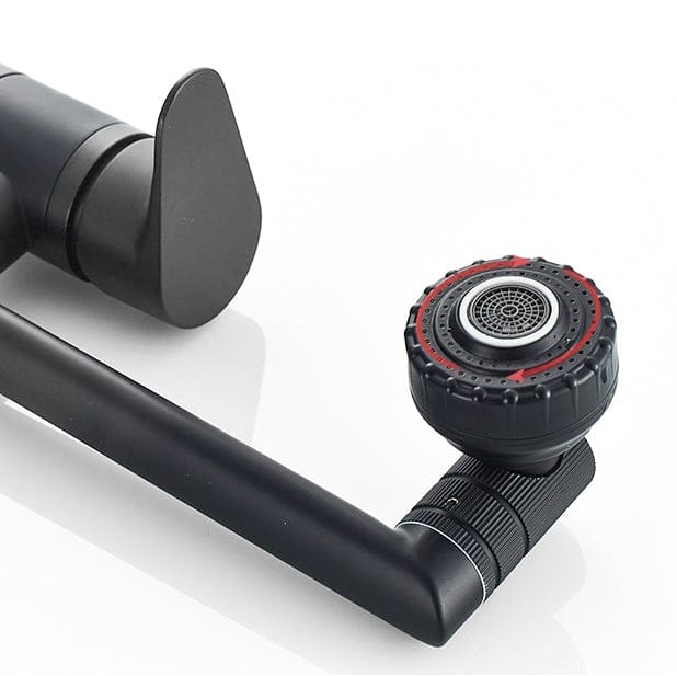 Mitigeur Lavabo Noir Rotatif