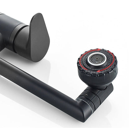 NoirRotatif Pro – Robinet mitigeur lavabo noir rotatif