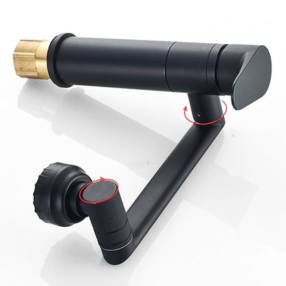 NoirRotatif Pro – Robinet mitigeur lavabo noir rotatif