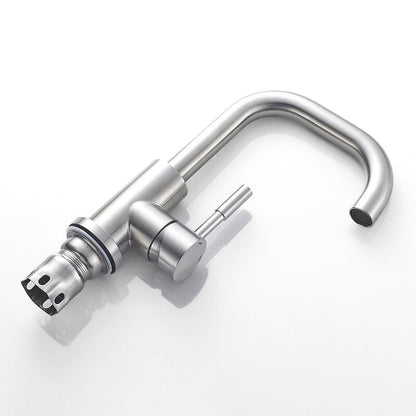 Robinet mitigeur lavabo en acier brossé rectangulaire — design premium