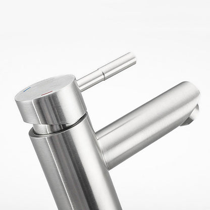 Robinet mitigeur lavabo en acier brossé — Collection Signature