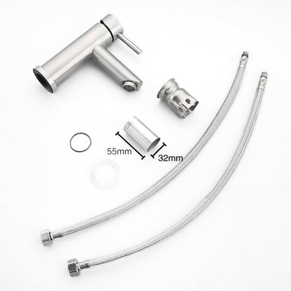 Robinet mitigeur lavabo en acier brossé — Collection Signature