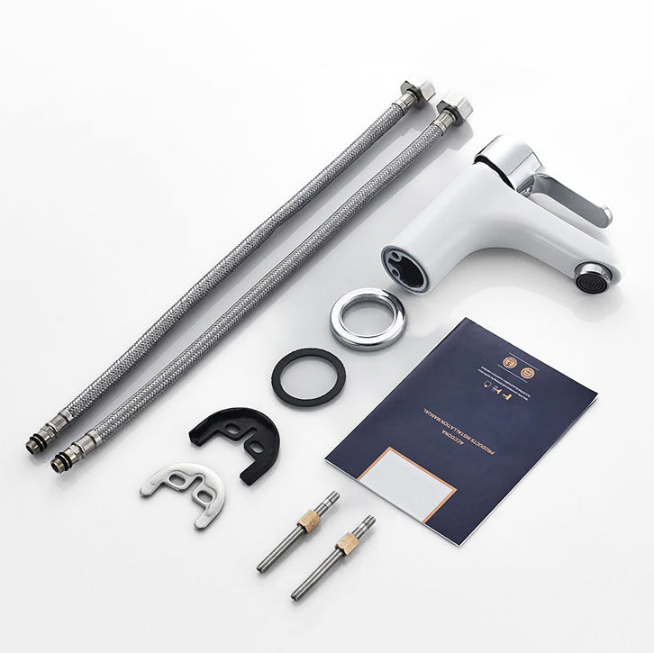 Robinet Mitigeur Lavabo Blanc - Collection Signature