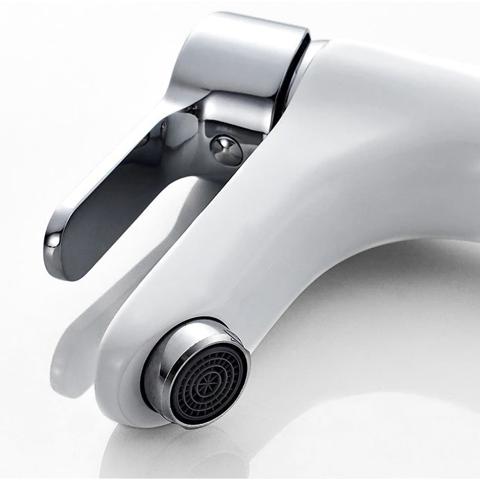 Robinet Mitigeur Lavabo Blanc - Collection Signature