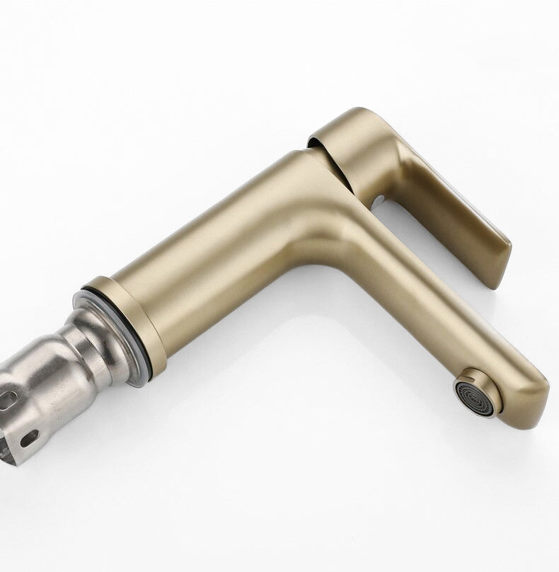 Robinet Mitigeur Lavabo Doré — Édition Signature