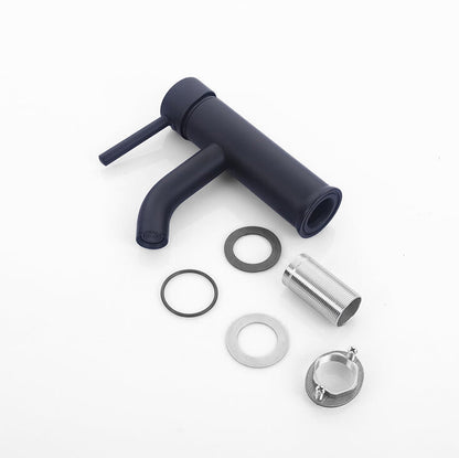 Robinet mitigeur lavabo noir mat - édition premium