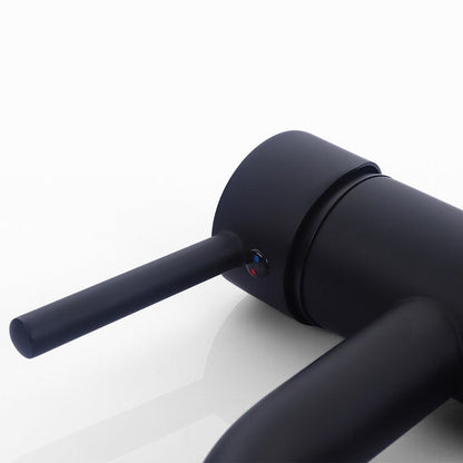 Robinet mitigeur lavabo noir mat - édition premium