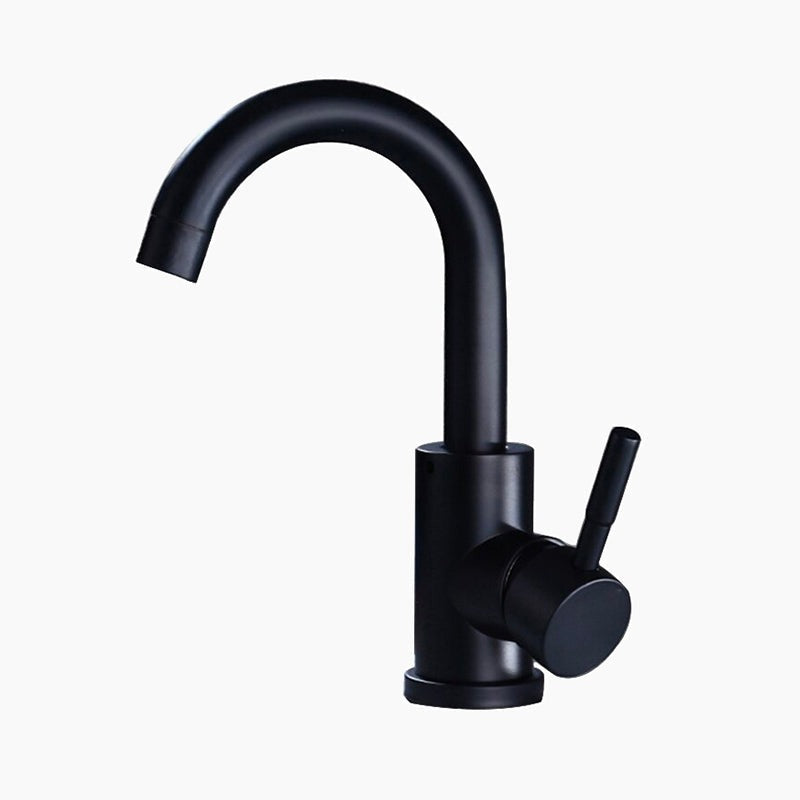 robinet-mitigeur-lavabo-noir-mat-cygne