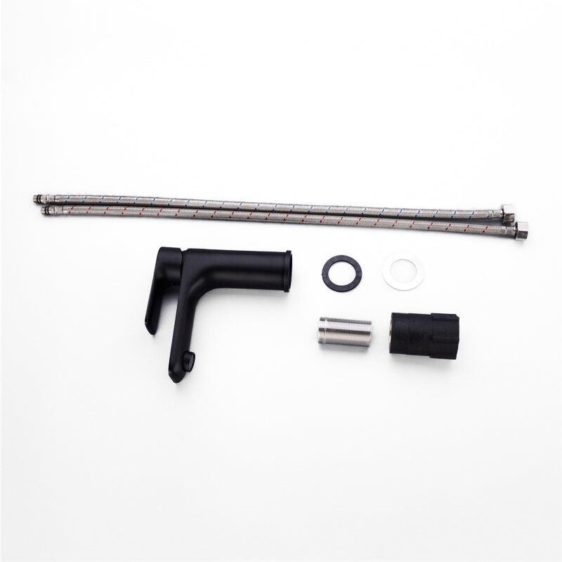 Robinet mitigeur lavabo noir mat — Édition Luxe