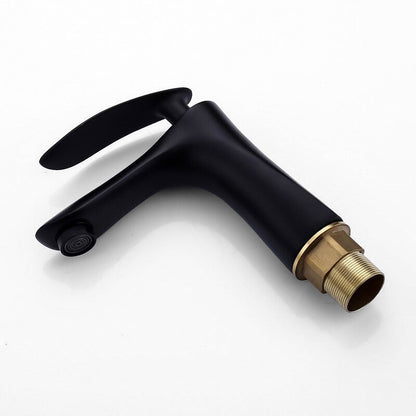 Robinet mitigeur lavabo noir mat Pro