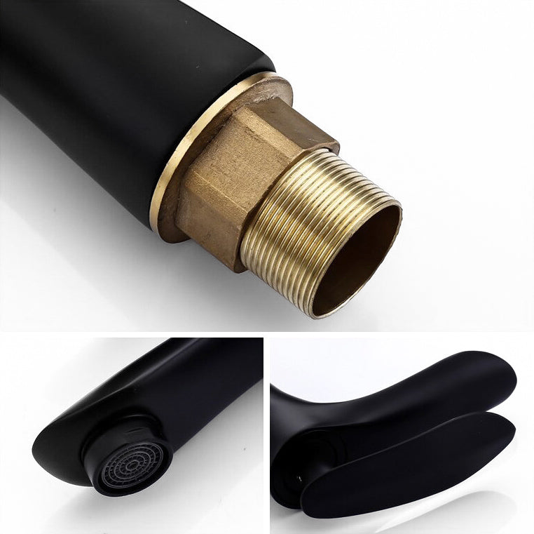 Robinet mitigeur lavabo noir mat Pro